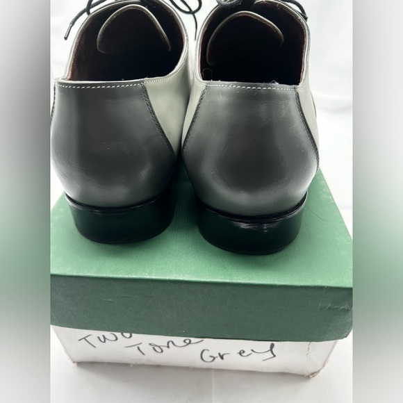 Custom two toned grey shoes with black soles. (MB2) main image 5